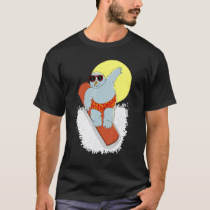 Snowboarder Snowboarder Snowman Cool Grafik De T-Shirt