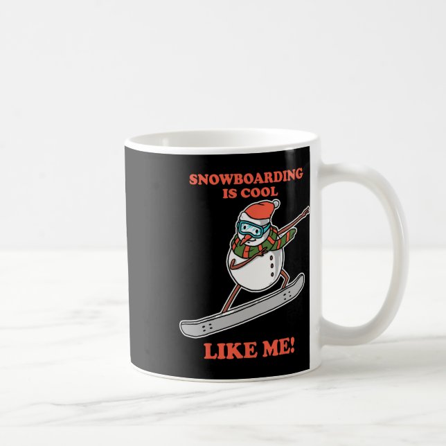 Snowboarder Snowman Snowboard Snowboarden Kaffeetasse (Rechts)
