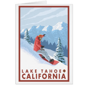 Snowboarder-Szene - Lake Tahoe, Kalifornien