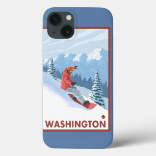 Snowboarder-Szene - Washington iPhone 13 Hülle