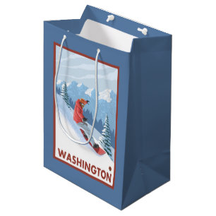 Snowboarder-Szene - Washington Mittlere Geschenktüte