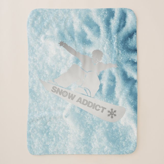 Snowboarder Throw Blanket Sherpadecke (Vorderseite)