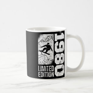 Snowboarder Vintag 1980 Geburtstag Snowboarden Sno Kaffeetasse
