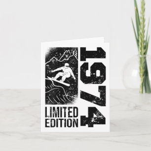Snowboarder Vintage 1974 Geburtstag Snowboarding S Karte