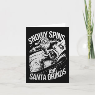 Snowboarder Weihnachten Snowy Spins Karte
