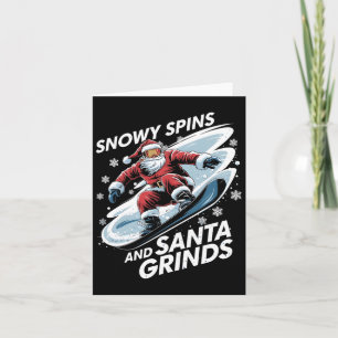 Snowboarder Weihnachten Snowy Spins Karte