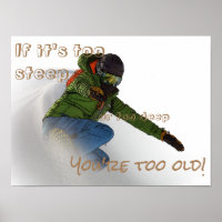 Snowboarder - wenn es zu steil ist