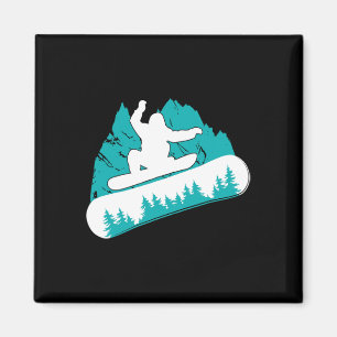 Snowboarder Winter Schneeboard Vintage Snowboardin Magnet