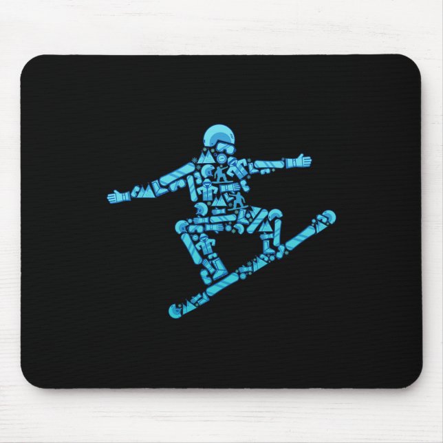 Snowboarder - Wintersports Snowboard Snowboarden Mousepad (Vorne)