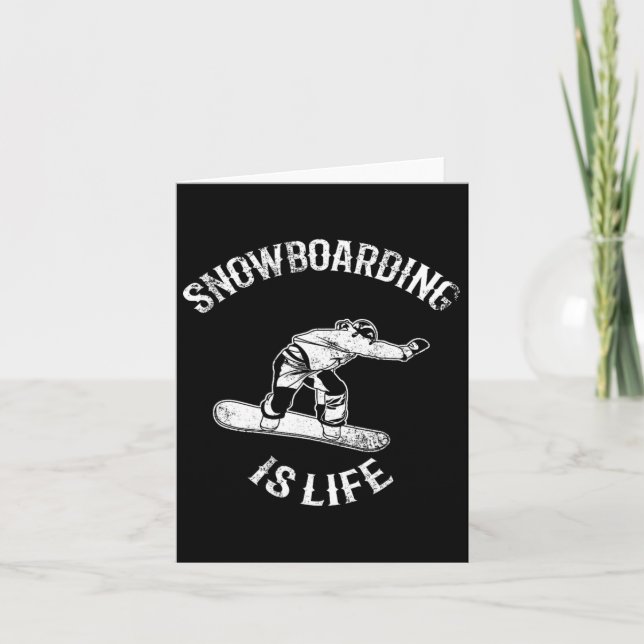 Snowboarder Zitat Alpin Snowboarden Karte (Vorderseite)