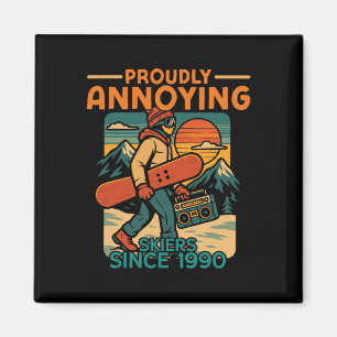 Snowboardfahren Snowboard Vintage Retro Stolz Ärge Magnet