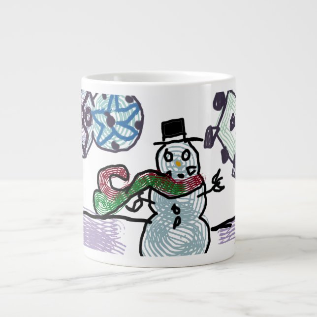 Snowboardfreude Jumbo-Tasse (Vorderseite)