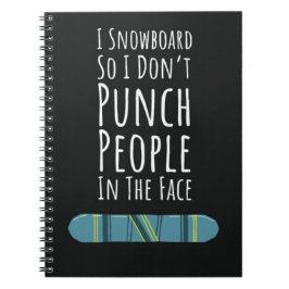 Snowboarding Accessories Gifts Winter Snowboarder  Notizblock