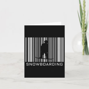 Snowboarding Barcode Hob Karte