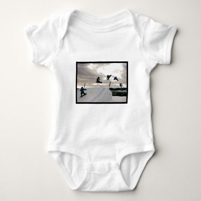 Snowboarding betrügt Baby-T - Shirt (Vorderseite)