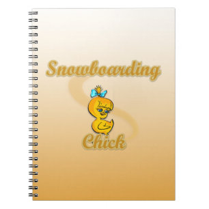 Snowboarding Chick Notizblock