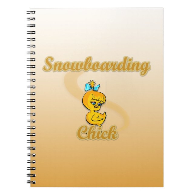 Snowboarding Chick Notizblock (Vorderseite)