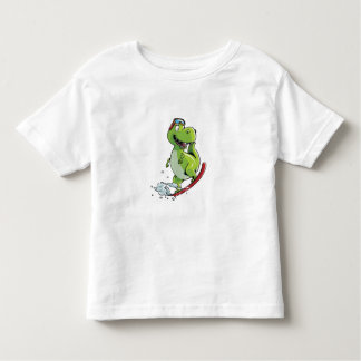 Snowboarding Dinosaurier Kleinkind T-shirt