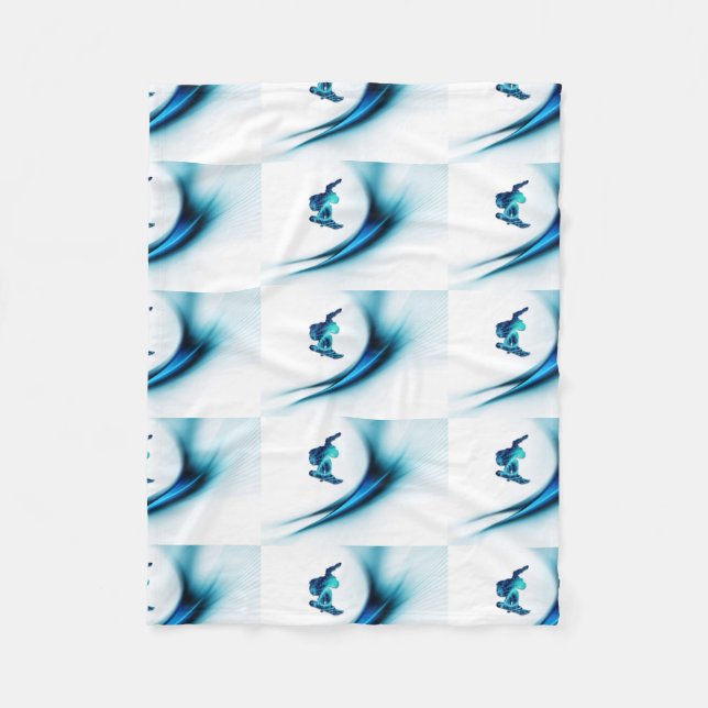 Snowboarding Fleecedecke (Vorderseite)