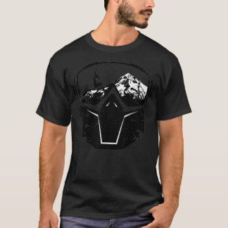 Snowboarding Mask Goggles Mountain Distressed Des T-Shirt