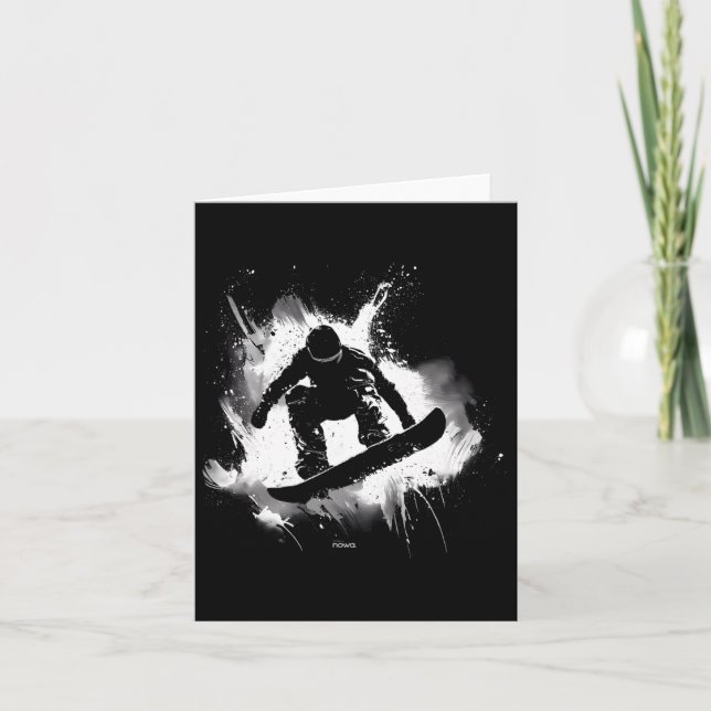 Snowboarding Nose Grab Trick Karte (Vorderseite)