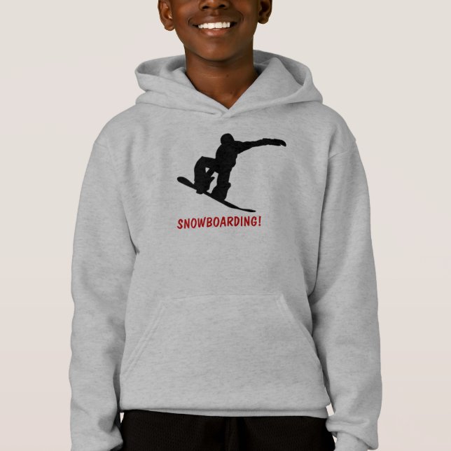 SNOWBOARDING! Nr. 2 Kid's Hoodie (Vorderseite)