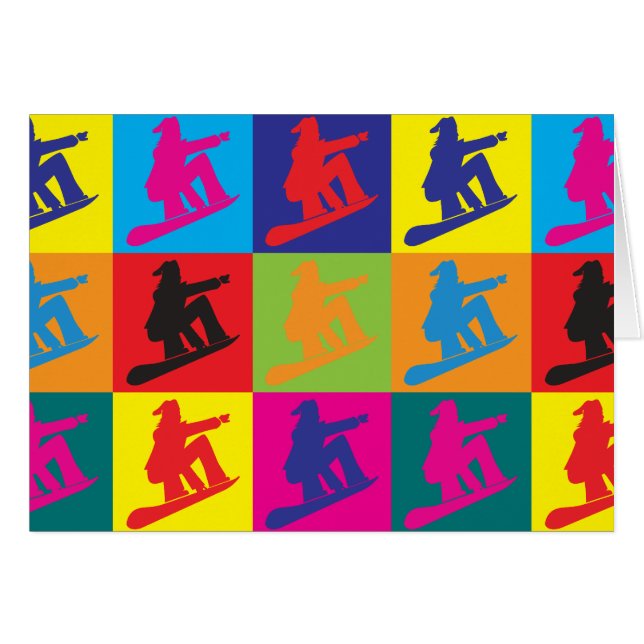 Snowboarding-Pop-Kunst (Vorderseite (Horizontal))