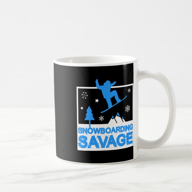 Snowboarding Savings Kids Cooler Jugendfreistyle S Kaffeetasse (Rechts)