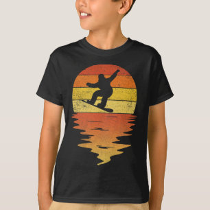Snowboarding Shirt Retro Sunset 70er Vintag Snowbo