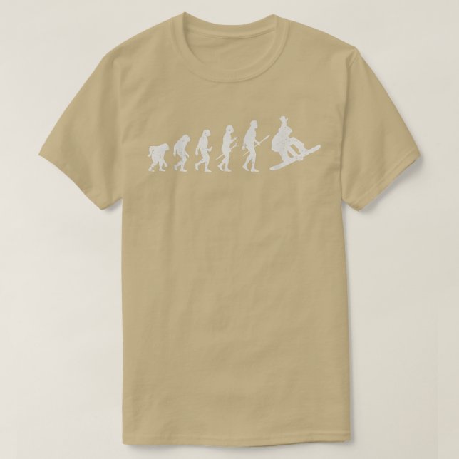 Snowboarding Skiing Snowboarder Winter Funny Evolu T-Shirt (Design vorne)