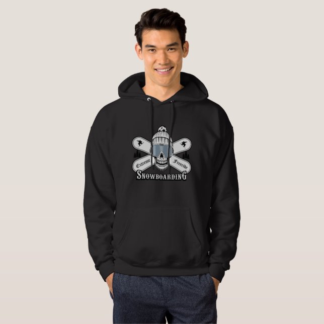 Snowboarding Skull Graphic Hoodie (Vorne ganz)
