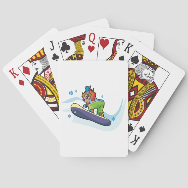 Snowboarding-Spielkarten Spielkarten (Rückseite)