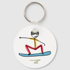 Snowboarding Stickman Schlüsselanhänger