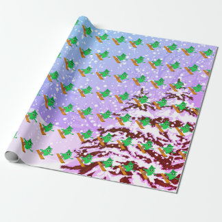 Snowboarding-Weihnachtsbaum Geschenkpapier