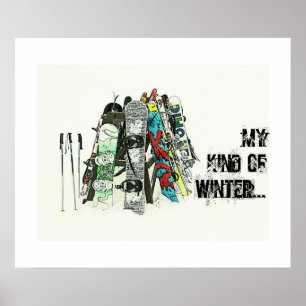 Snowboards - Meine Art Winter Poster