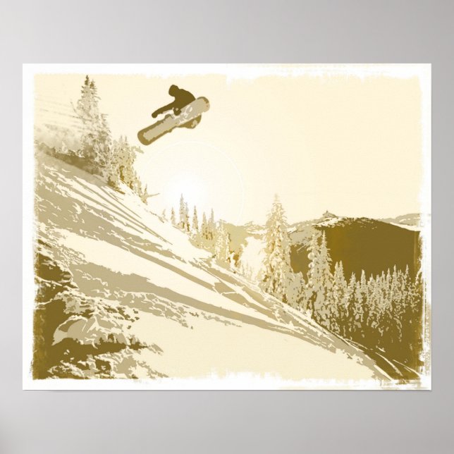 SnowboardSunset Poster (Vorne)