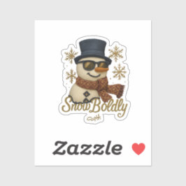 SnowBuddy Glitter Snowman Aufkleber