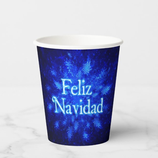 Snowburst - Feliz Navidad Pappbecher (Vorderseite)