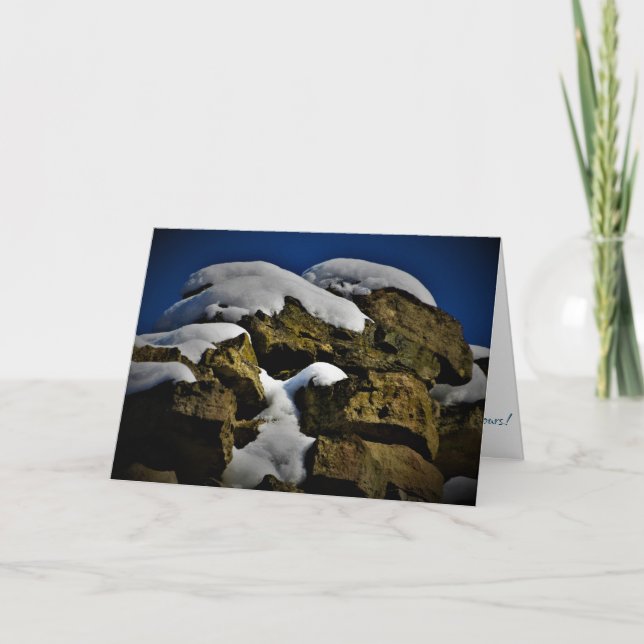 "Snowcaps" Weihnachtskarte Karte (Vorderseite)