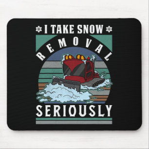 Snowcat Snow Groomer Profess Snowboarden Mousepad