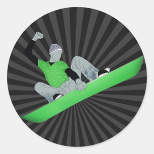 Snowcore. Runder Aufkleber
