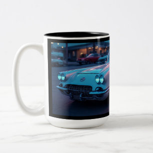 Snowcrest White Fuelie Roadster Oldtimer-Sportwage Zweifarbige Tasse