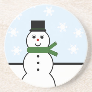Snowday Snowman Dessous de verre de vacances