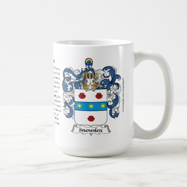 Snowden, der Ursprung, die Bedeutung und das Kaffeetasse (Rechts)