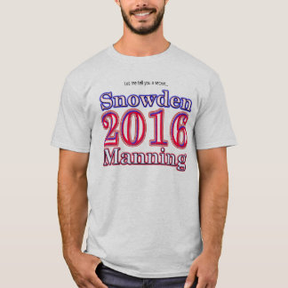 Snowden/effectif du T-shirt de l'élection 2016