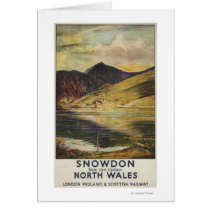 Snowdon Mountain View Eisenbahn-Plakat