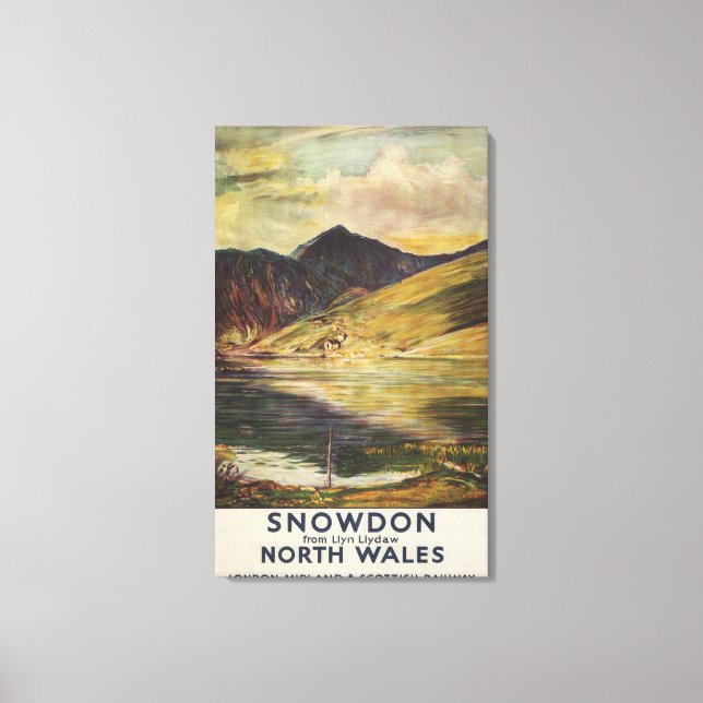 Snowdon Mountain View Railposter Leinwanddruck (Vorderseite)