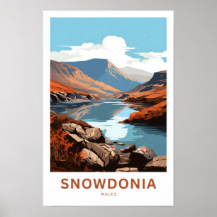 Snowdonia Wales Travel Print Poster