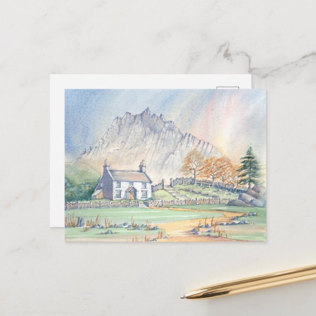 Snowdonia Welsh Mountain Landschaft Postkarte (Vorderseite/Rückseite Beispiel)