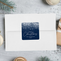 Snowdrift Navy Blue Frohe Weihnachten
